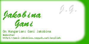 jakobina gani business card